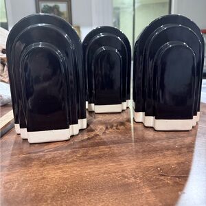 Art Deco Large Black Vases 3 of them